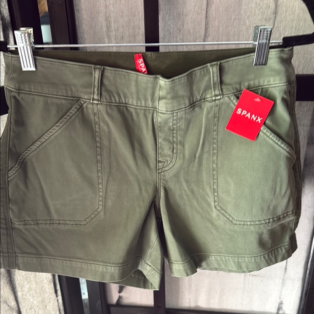 Spanx Women's Olive Shorts